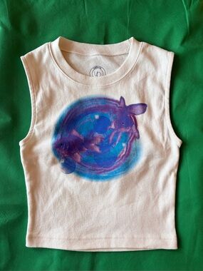 Urban Outfitters Women’s Ripple Fish Graphic Baby Tank Top